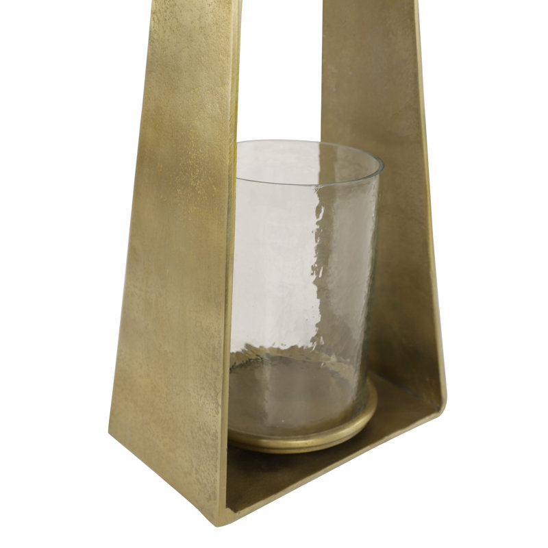 Ouragan de table en métal 23,5 po, H 23,5 po x l 8,5 po x P 5 po, Or