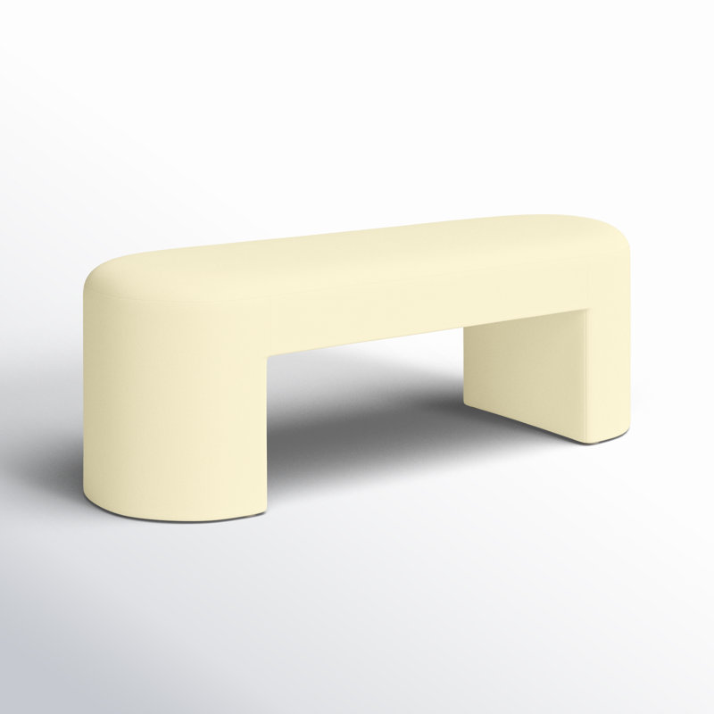 Hobson 51" Velvet Bench, Chiffon Yellow
