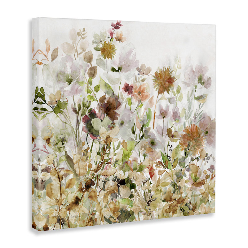 "Mixed Garden Florals", art mural sur toile par Carol Robinson, H 24 po x l 24 po