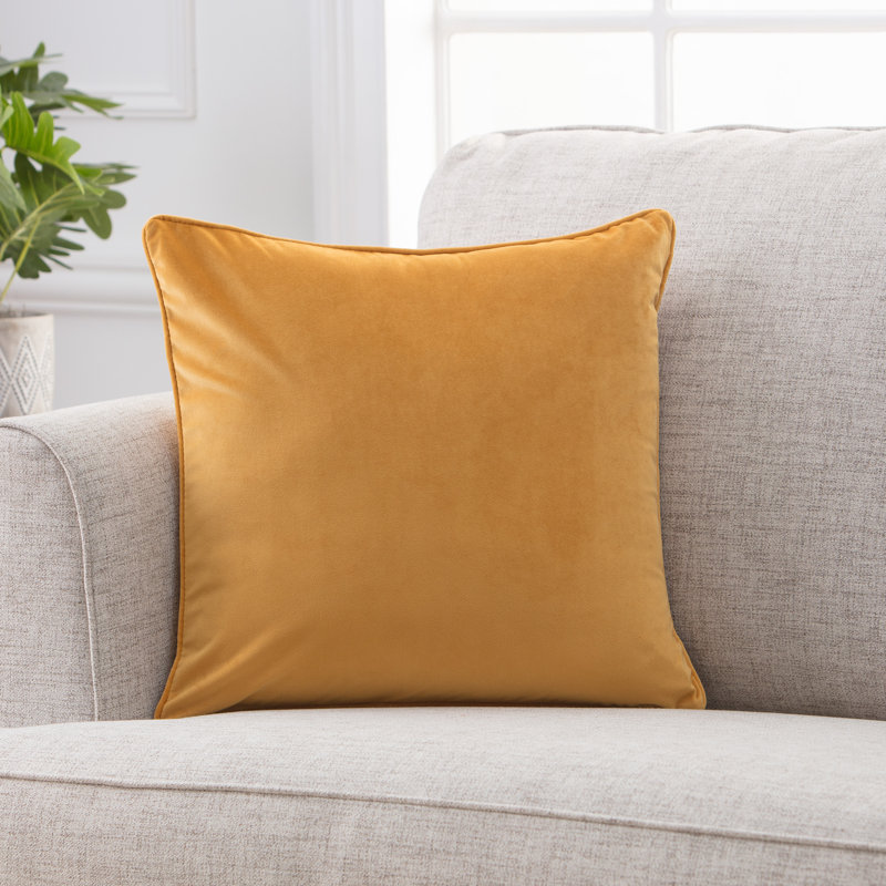 Chanasya Holland Velvet Solid Color Velvet Decorative Throw Pillow Cover, 20" x 20", Golden