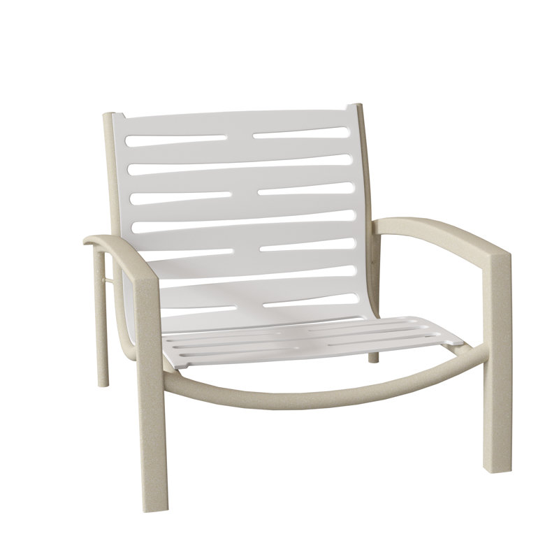 South Beach Outdoor Lounge Chair, Sonora, Snow Vinyl