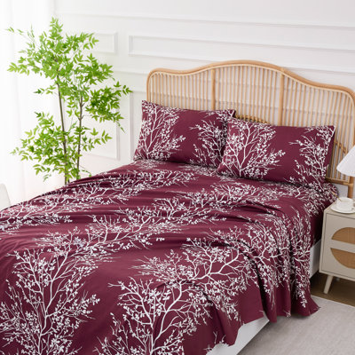 Microfiber Floral Sheet Set