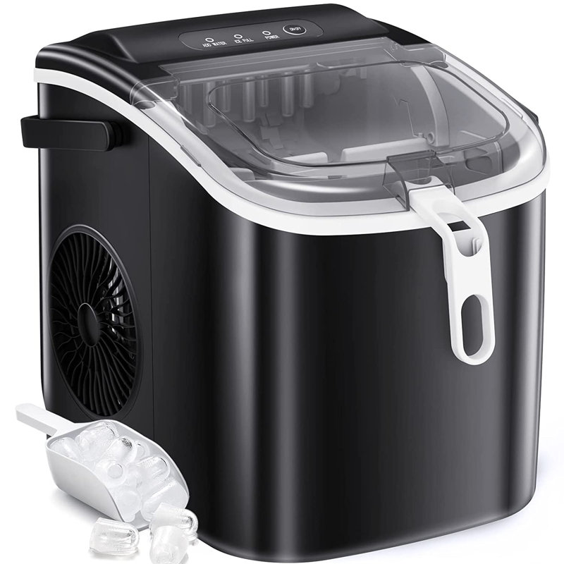 Antarctic Star 26 Lb. Daily Production Bullet Ice Portable Ice Maker, Black
