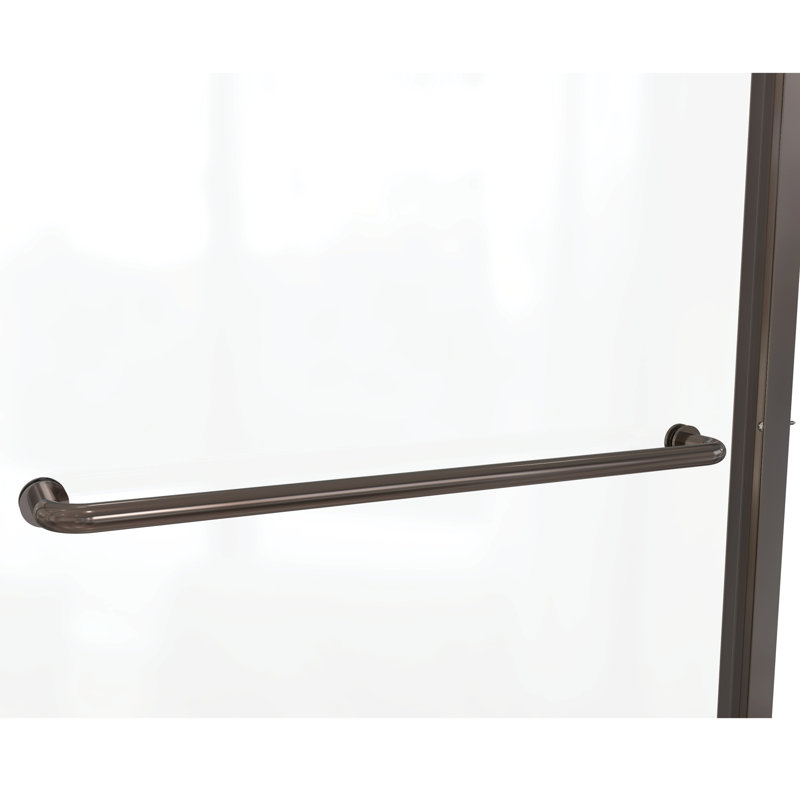 Celesta 44" W x 72" H Frameless Shower Door, Oil Rubbed Bronze, Clear