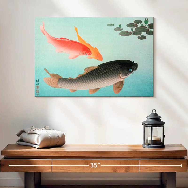 Common And Golden Carp, 16" H x 24" W