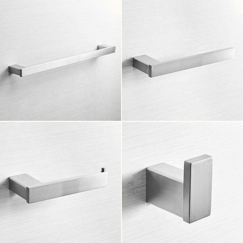 4 - Piece Bathroom Hardware Set, Brushed Nickel