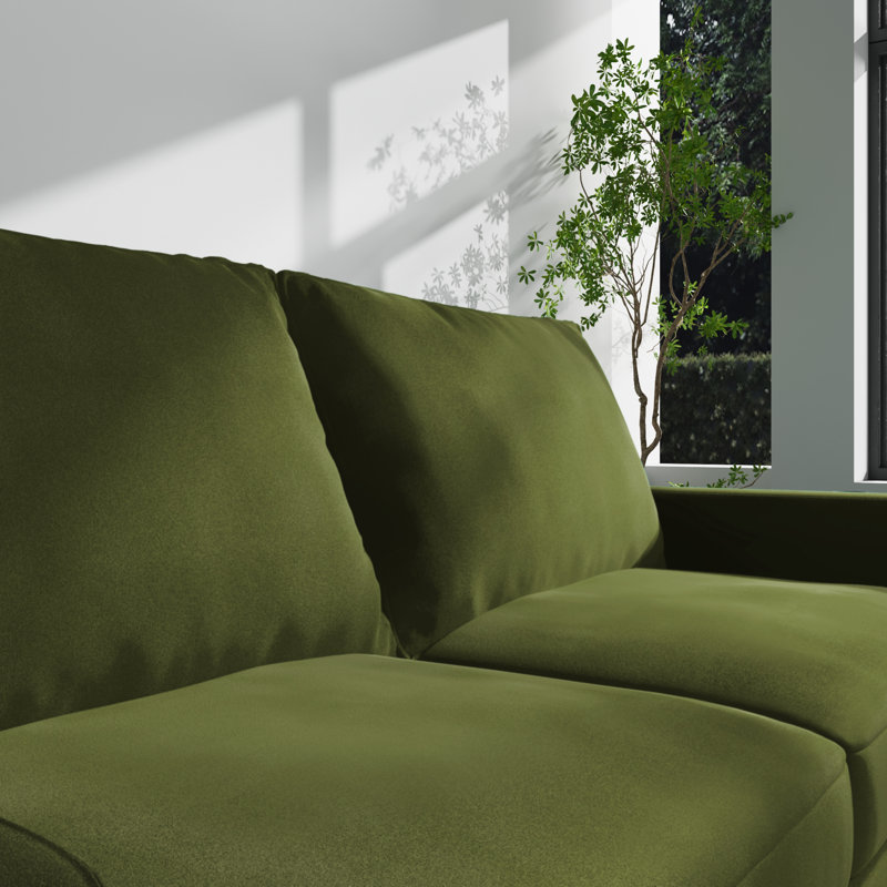 Canapé Ruddock, Velours vert olive
