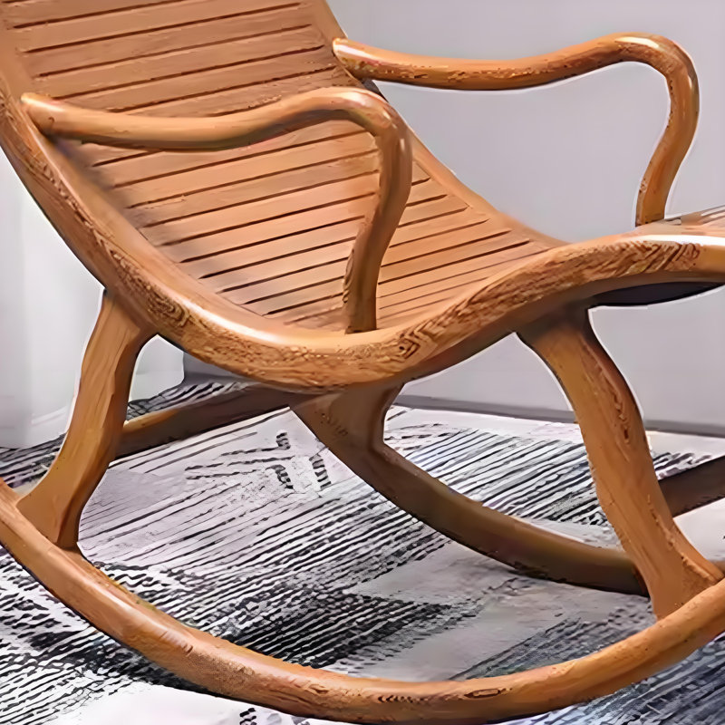 Chaise berçante en bois massif