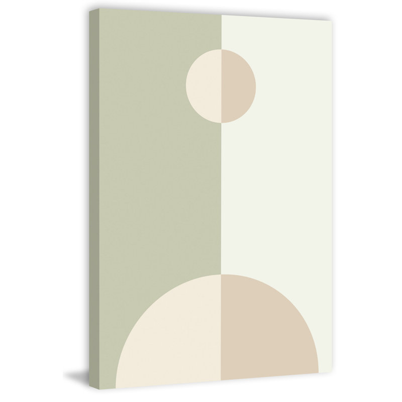 Divided Half Dot - Wrapped Canvas Print, 46cm H x 30cm W x 4cm D