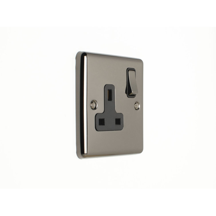 Socket Enhance Range Black Trim Wall Mounted Light Switch