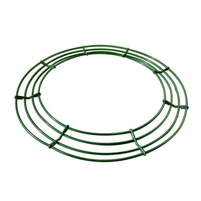 Cadres pour couronnes en fil de fer vert de 45 cm (18 po), paquet de 12, construction soudée robuste pour la confection de couronnes, les projets d'artisanat DIY et la décoration des fêtes de Noël et du Nouvel An