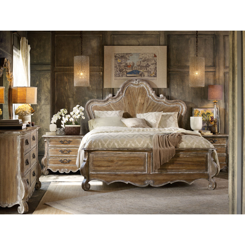 Chatelet Three Drawer Nightstand, Caramel Froth
