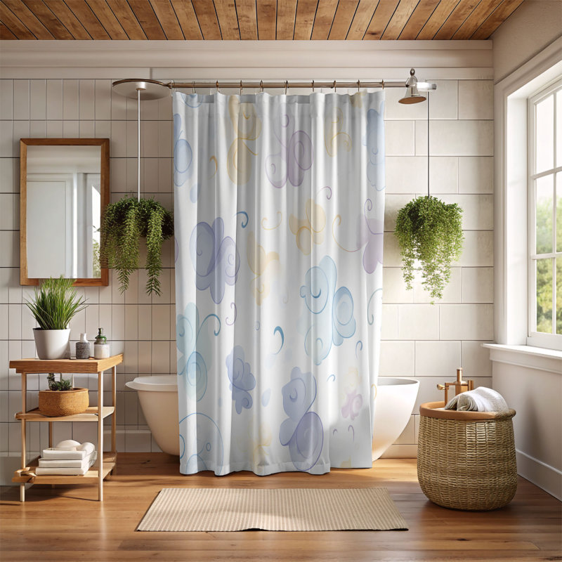 Gentle Tints - Premium Shower Curtain, 71" W x 74" L