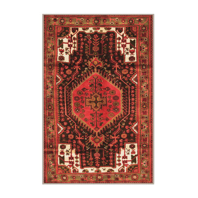 Tapis rouge / brun Abelino