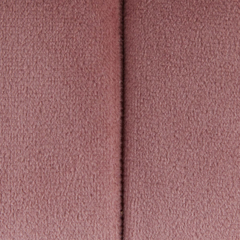 Repose-pieds rond en velours de 24 pouces de couleur rosée, élégant et polyvalent avec rembourrage en mousse confortable