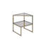 Table de bout en verre avec rangement Lumpkin