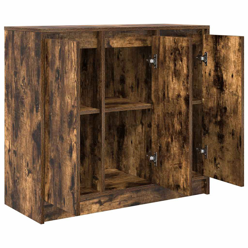 Sideboard 85X34x76 Cm Engineered Wood, Smoked Oak