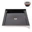 Base de douche 48 po x 32 po en alcôve en acrylique noir brillant avec bonde centrale, bonde incluse-114639171