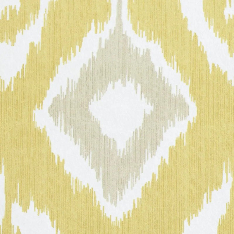 Papier peint damassé Dedra, Jaune et pierre