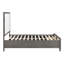 Mobilier de chambre à coucher Grand lit plateforme, gris avec rangement: Lit
