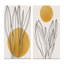 «Yellow Botanical Abstract Leaves I», ensemble de 2 peintures-294836993-294836998