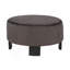 Ensemble de 2 tables basses gigognes, table basse ronde en faux marbre avec repose-pieds, table de salon
