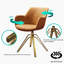 Fauteuil pivotant rembourré Everly Quinn-1792321042