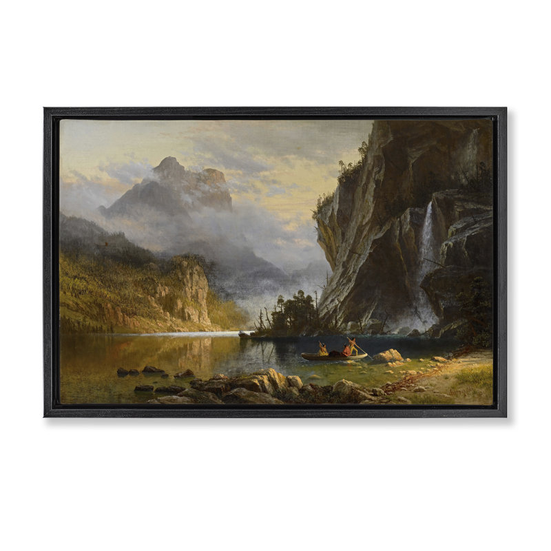 Toile flottante classique encadrée noire par one1000paintings, Cadre flottant noir de jais, H 21 po x l 31 po
