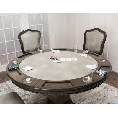 Vegas 48" 6 - Player Birch Reversible Top Poker Table with 4 Chairs