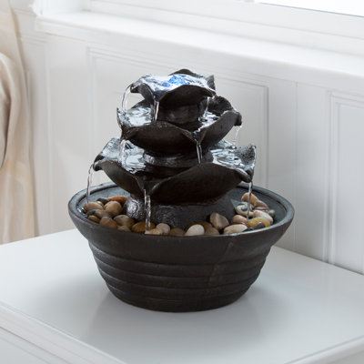 3 Tier Cascading Tabletop Fountain by Millwood Pines