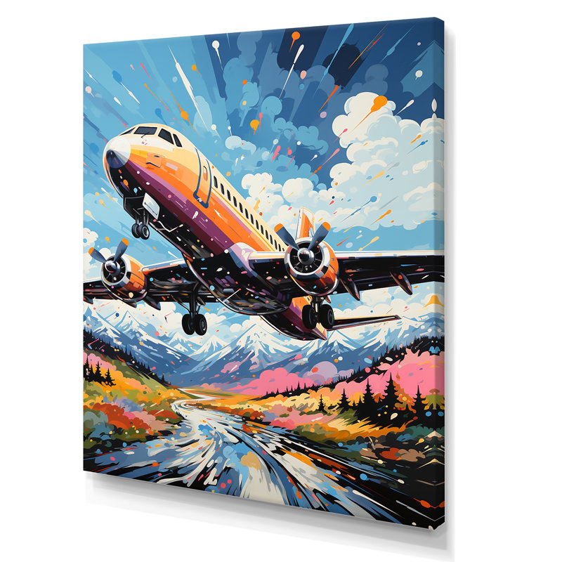 Pop Art Skyward Bound Plane I sur impression sur toile, H 32 po x l 24 po x P 1 po, Toile tendue