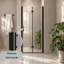 Porte de douche pliante sans cadre 36-37 po x H 72 po avec verre certifié Sgcc-138031908