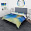Ensemble de housse de couette en microfibre bleu-35229043
