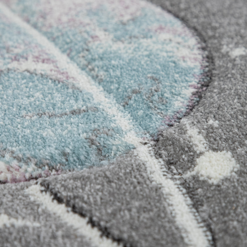 Baris Machine Woven Polypropylene Rug, Round 3'11"
