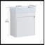 Meuble-lavabo mural 18 po avec lavabo en résine blanche et porte d'armoire à fermeture en douceur 18 po-1865138296