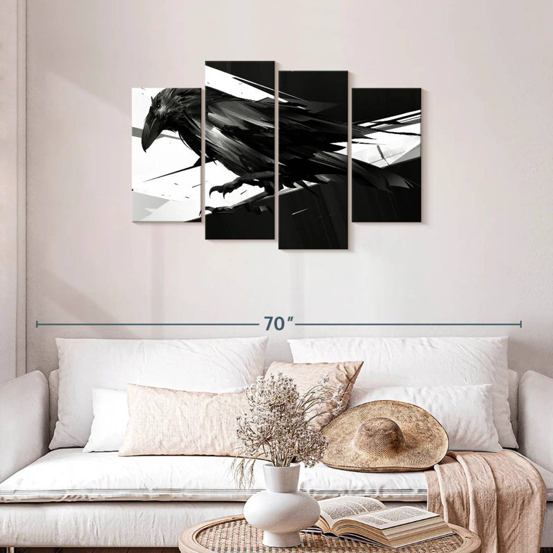 Brampt Abstract Crow, 27" H x 43" W
