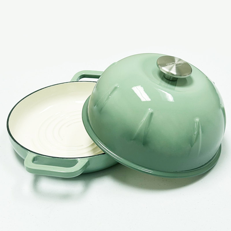 Four à pain en fonte émaillée Cuisiland, 5 pintes, diamètre 10 pouces, Vert