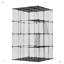 3-Tier Wire Cat Cage, Large Kennels Playpen With 3 Platforms