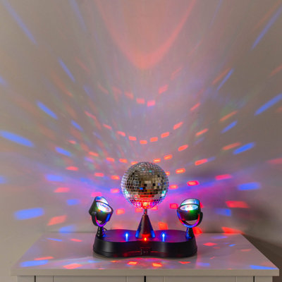 Debarghya Dolly Disco Ball Rotating RGB Spotlight Desk Table Lamp 23.5cm Figurine Novelty Light