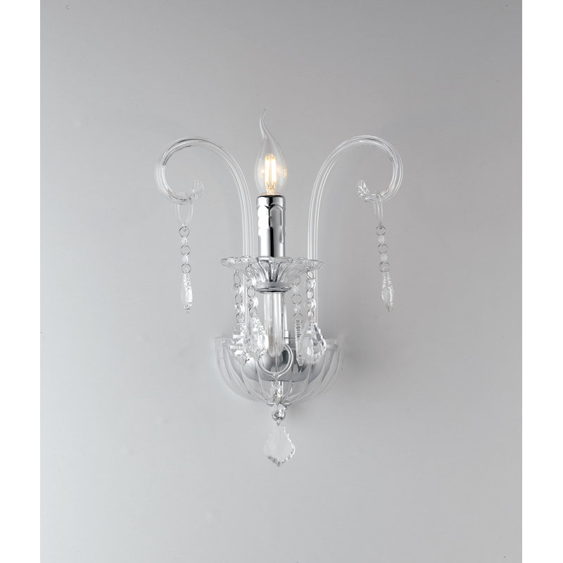 Glass Candle Wall Light