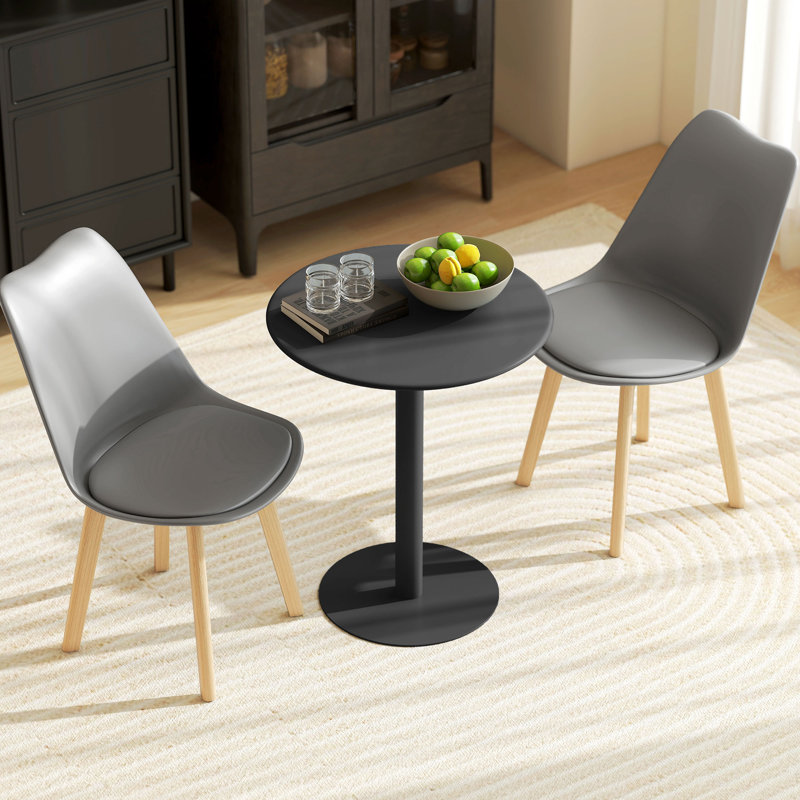 Round Metal Dining Table, Black