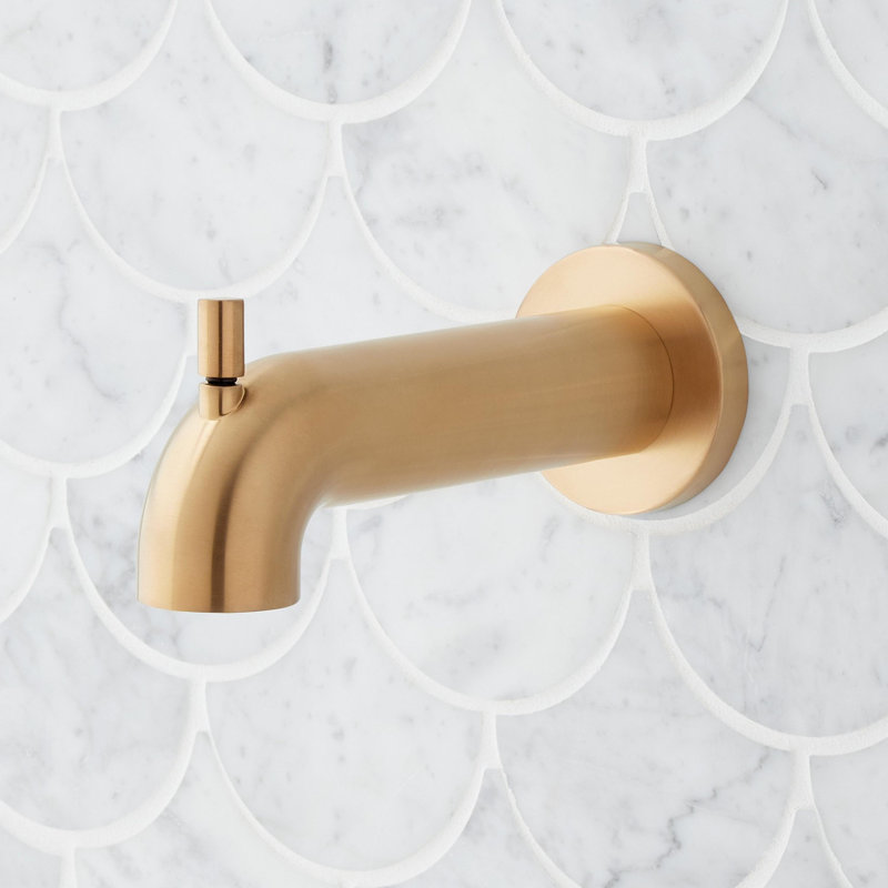 Lexia Pressure Balance Tub And Shower Set, Brushed Gold