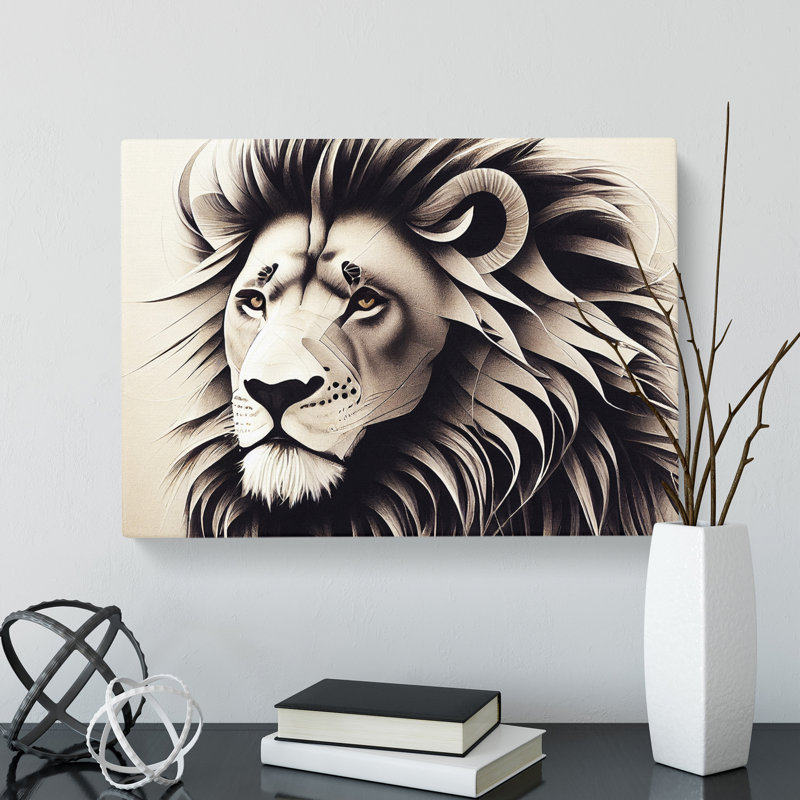 Miraculous Lion - Wrapped Canvas, 50cm H x 76cm W x 3cm D