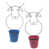 Bleu / rose vif