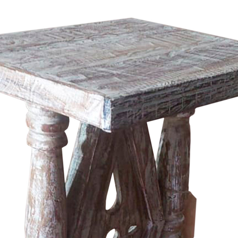 Aonghas Solid Wood Trestle End Table