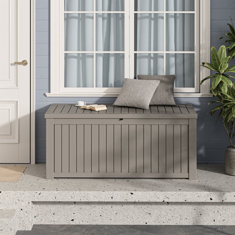 Rebeca Outdoor Deck Box with Hydraulic Rods, 29.17" H x 60.83" W x 29.17" D