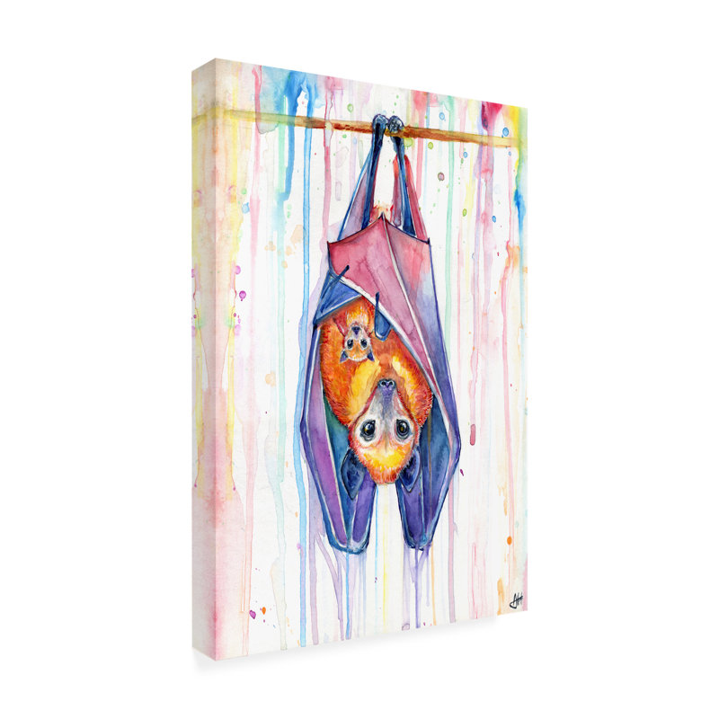 «Buncha Bats On Canvas» par Marc Allante, reproduction, H 47 po x l 30 po x P 2 po