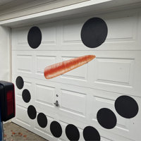 The Holiday Aisle® 12 Piece Snowman Face Garage Door Mural Set
