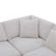 Canapé modulaire réversible en coin 7 pièces beige (deux fauteuils d'angle, trois fauteuils sans accoudoirs et deux repose-pieds)