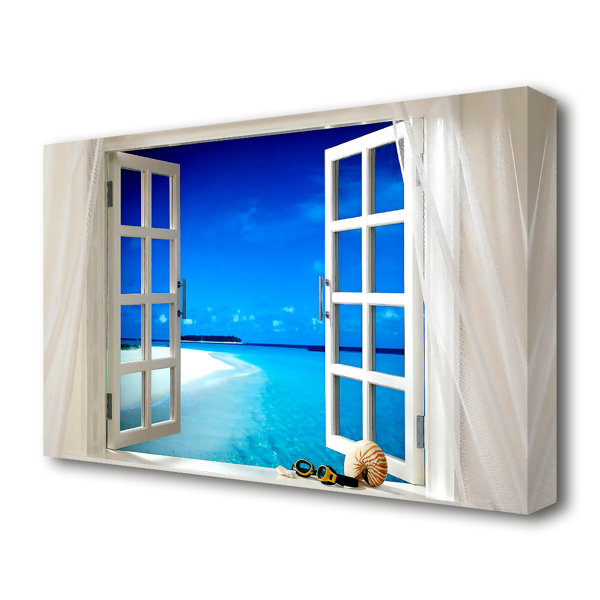 East Urban Home Tropical Breeze Seascape - Wrapped Canvas Art Prints ...